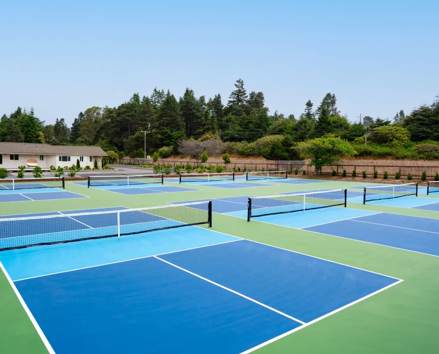 Seaside Accommodations in Mendocino with eight-court pickleball complex