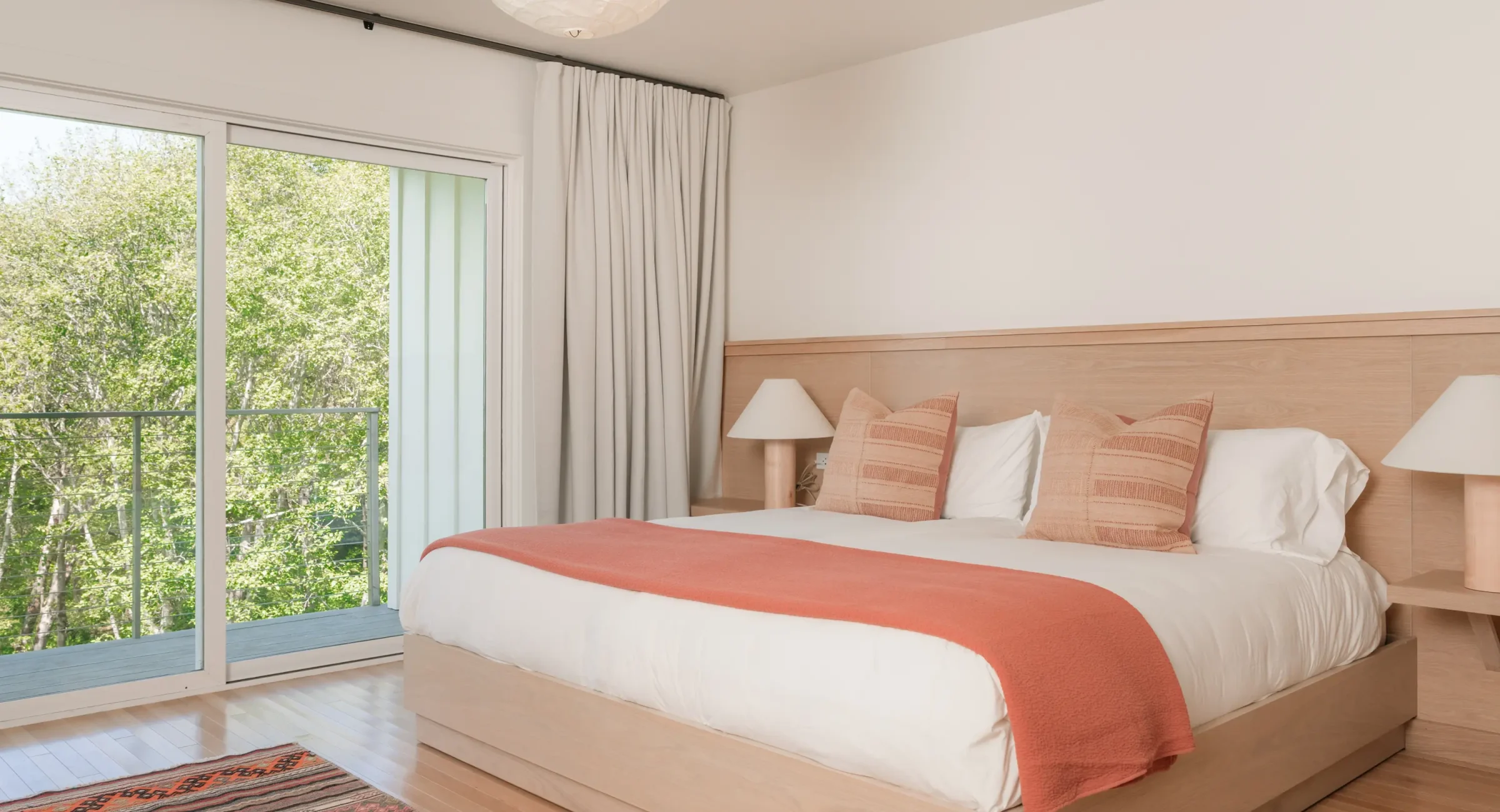 Where to Stay in Mendocino with ocean views? Check out our modern guest room with private deck