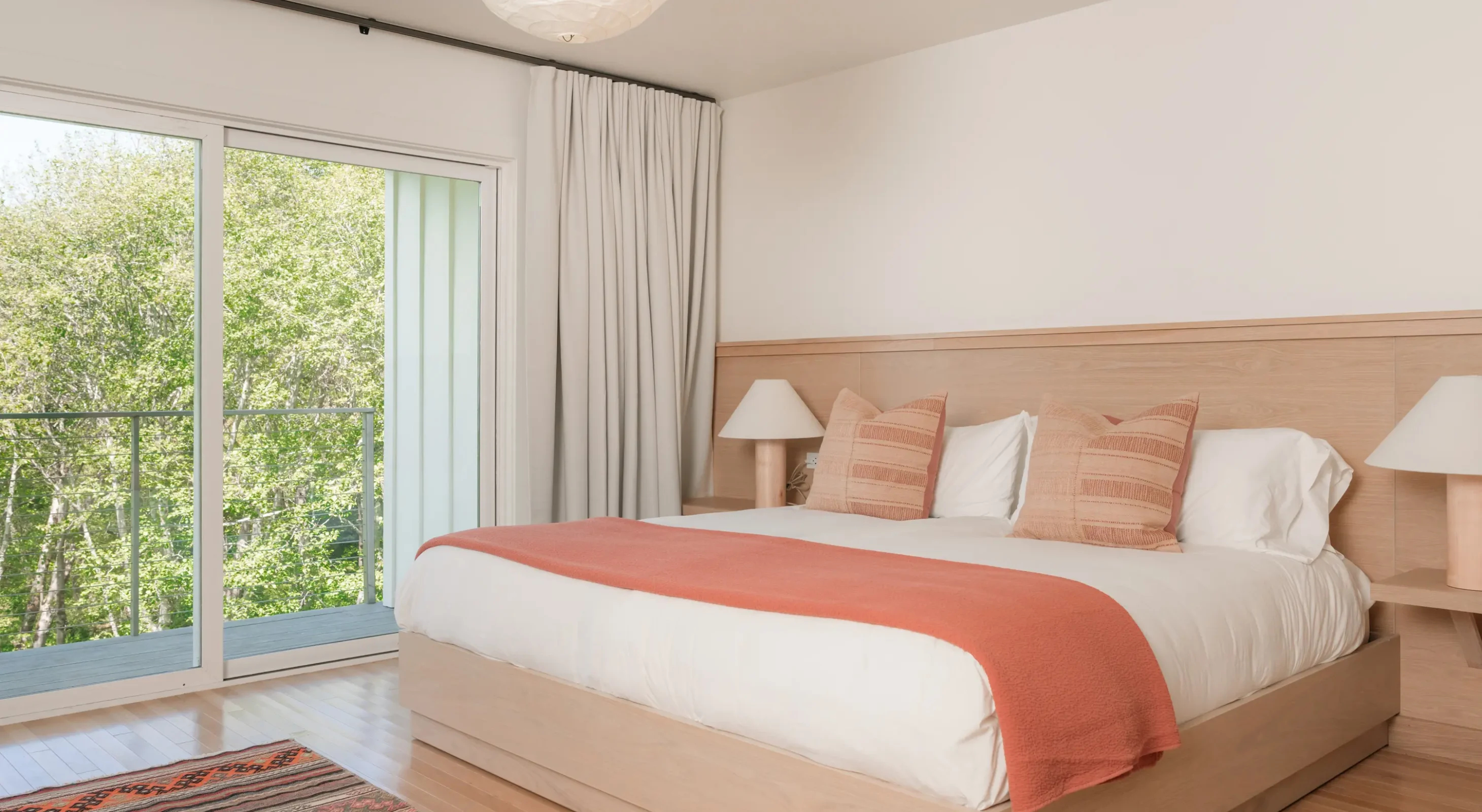 Where to Stay in Mendocino with ocean views? Check out our modern guest room with private deck